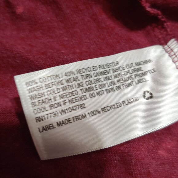 Cat & Jack Girls 4T Heathered Maroon Long Sleeve Dress Floral Print Cotton Kids - Picture 6 of 6